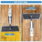 360° Microfiber Spray Mop with 6 Washable Pads