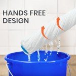 Self-Wringing Microfiber Mops with 55” Handle