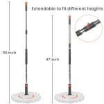 Self-Wringing Microfiber Mops with 55” Handle