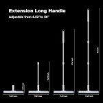 JOYBOS 50'' Rubber Floor Squeegee Broom