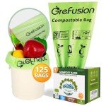GreFusion 4L Compostable Trash Bags - 125 Count