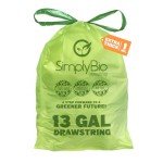 Eco-Friendly Compostable Trash Bags with Drawstring - 30 Pack