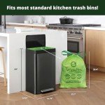 Eco-Friendly Compostable Trash Bags with Drawstring - 30 Pack