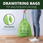 Eco-Friendly Compostable Trash Bags with Drawstring - 30 Pack