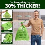 Eco-Friendly Compostable Trash Bags with Drawstring - 30 Pack