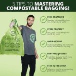 Eco-Friendly Compostable Trash Bags with Drawstring - 30 Pack