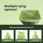 Eco-Friendly Compostable Trash Bags with Drawstring - 30 Pack