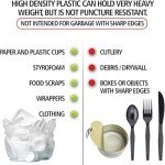 High Density 16 Gallon Clear Trash Bags - 1000 Count