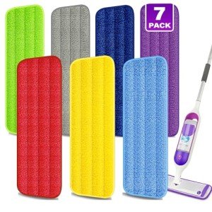 7 Reusable Microfiber Mop Pads for Swiffer