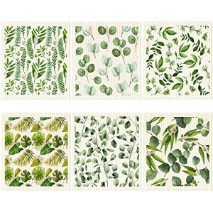 6 Pack Swedish Dishcloths for Kitchen Cleaning