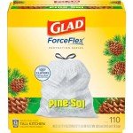 Glad ForceFlex 13 Gal Kitchen Trash Bags, 110 Ct