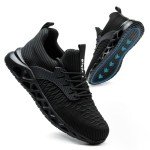 DINGGU Lightweight Non-Slip Steel Toe Work Shoes