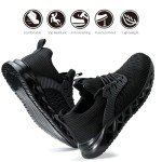DINGGU Lightweight Non-Slip Steel Toe Work Shoes