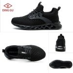 DINGGU Lightweight Non-Slip Steel Toe Work Shoes