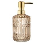 Amber Refillable Soap Dispenser with Pump