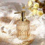 Amber Refillable Soap Dispenser with Pump