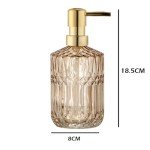 Amber Refillable Soap Dispenser with Pump