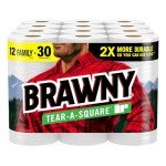 Brawny Tear-A-Square Paper Towels - 12 Rolls
