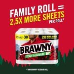 Brawny Tear-A-Square Paper Towels - 12 Rolls