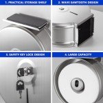 Jumbo Touchless Toilet Paper Dispenser with Shelf