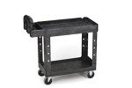 Rubbermaid 2-Shelf Utility Cart - Black