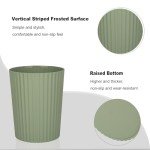 JiatuA Small Round Plastic Trash Can - Green