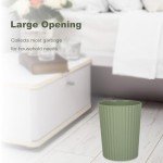 JiatuA Small Round Plastic Trash Can - Green