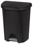 Sterilite Black 6.6 Gallon Step Trash Can