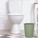 JiatuA Small Round Plastic Trash Can - Green