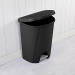 Sterilite Black 6.6 Gallon Step Trash Can