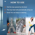 WOWZILLA Self Wringing Sponge Mop for All Floors