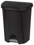 Sterilite Black 6.6 Gallon Step Trash Can