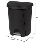 Sterilite Black 6.6 Gallon Step Trash Can