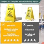 Bilingual Wet Floor Caution Signs - 6 Pack