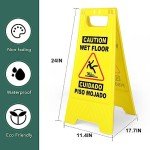 Bilingual Wet Floor Caution Signs - 6 Pack