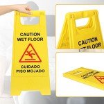 12 Pack Caution Wet Floor Double Sided Signs