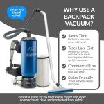 Prolux 10 Quart Blue Backpack Vacuum with HEPA Filter
