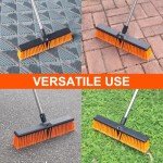 KeFanta 18" Heavy Duty Push Broom for Floors