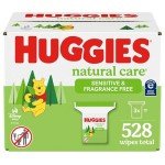 HUGGIES Natural Care Unscented Baby Wipes, 528 Count