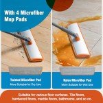 CLEANHOME Microfiber Floor Mop with Extendable Handle