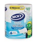 Nicky Elite Ultra Soft Toilet Tissue - 36 Mega Rolls