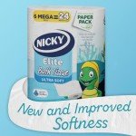 Nicky Elite Ultra Soft Toilet Tissue - 36 Mega Rolls
