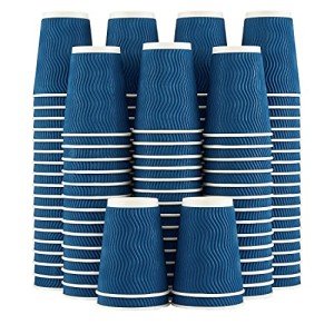 Lamosi 12 oz Insulated Disposable Coffee Cups - 120 Pack