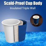 Lamosi 12 oz Insulated Disposable Coffee Cups - 120 Pack