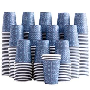 240 Pack 10 oz Floral Disposable Paper Cups