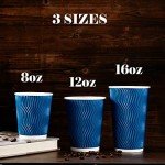Lamosi 12 oz Insulated Disposable Coffee Cups - 120 Pack