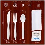 Heavyweight Plastic Cutlery Set with Napkins & Seasoning