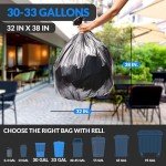 Heavy Duty 30-33 Gallon Black Trash Bags - 250 Count