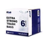 White Drawstring 6-Gallon Trash Bags (100 Count)