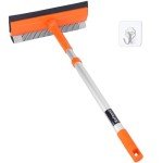 Window Squeegee with Extension Pole for Easy Cleaning